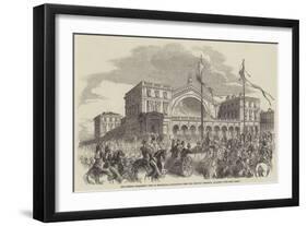 The French President's Visit to Strasburg, Departure from the Railway Terminus, at Paris-null-Framed Giclee Print