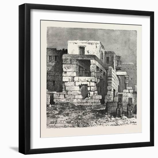 The French Quarter in the Temple of Luksor, Egypt, 1879-null-Framed Giclee Print