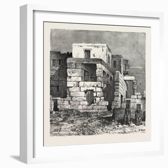 The French Quarter in the Temple of Luksor, Egypt, 1879-null-Framed Giclee Print