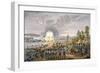 The French retreat after the Battle of Leipzig, Germany, 19th October 1813-Francois Pigeot-Framed Giclee Print