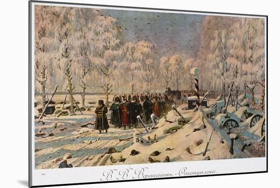 The French Retreat from Moscow in October 1812, C.1888-95-Vasili Vasilievich Vereshchagin-Mounted Giclee Print