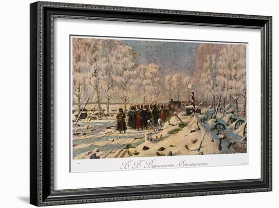 The French Retreat from Moscow in October 1812, C.1888-95-Vasili Vasilievich Vereshchagin-Framed Giclee Print