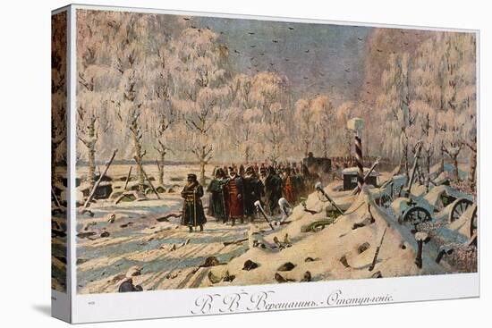The French Retreat from Moscow in October 1812, C.1888-95-Vasili Vasilievich Vereshchagin-Stretched Canvas