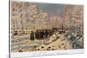 The French Retreat from Moscow in October 1812, C.1888-95-Vasili Vasilievich Vereshchagin-Stretched Canvas