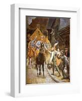 The French Return to Alsace-Lorraine, 1915-Alphonse Lalauze-Framed Giclee Print