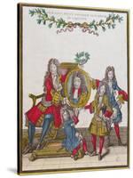 The French Royal Family Holding a Portrait of Louis Xiv, Late Seventeenth Century-Nicolas Arnoult-Stretched Canvas