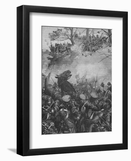 'The French Rushed Forward With Triumphant Yells and Firing Down Into The Hollow Road', 1902-William Barnes Wollen-Framed Giclee Print