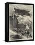 The French Siege of Paris, Armour-Plated Locomotive Battery-null-Framed Stretched Canvas