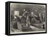 The French Siege of Paris, Interior of the Gun-Boat La Commune-null-Framed Stretched Canvas