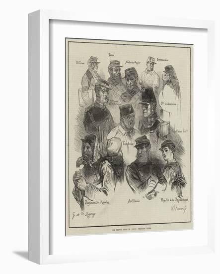 The French Siege of Paris, Military Types-Felix Regamey-Framed Giclee Print