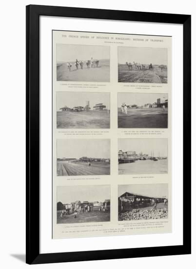 The French Sphere of Influence in Somaliland, Methods of Transport-null-Framed Giclee Print