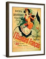 "The French Standard," Poster Advertising the Atelier De Constructions Mecaniques-Jules Chéret-Framed Giclee Print