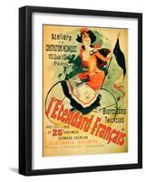 "The French Standard," Poster Advertising the Atelier De Constructions Mecaniques-Jules Chéret-Framed Giclee Print