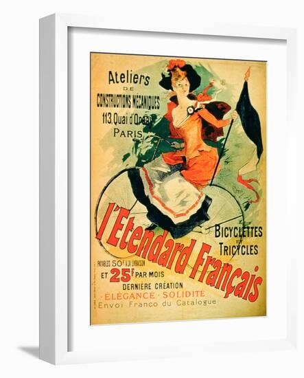 "The French Standard," Poster Advertising the Atelier De Constructions Mecaniques-Jules Chéret-Framed Giclee Print