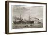 The French Transatlantic Company's Steamship "Amerique" Towed into Plymouth by Tugs-J.r. Wells-Framed Art Print