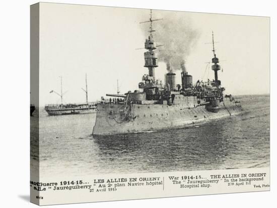 The French Warship Jaureguiberry - Dardanelles-null-Stretched Canvas