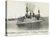 The French Warship Jaureguiberry - Dardanelles-null-Stretched Canvas