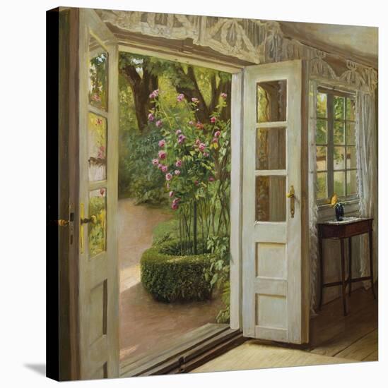 The French Windows-John Leopold Lubschitz-Stretched Canvas