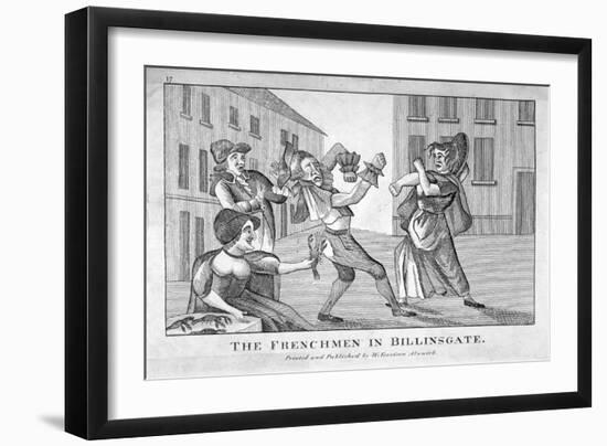 The Frenchmen in Billinsgate, 1754-null-Framed Giclee Print