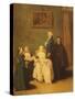 The Friars Visit-Pietro Longhi-Stretched Canvas