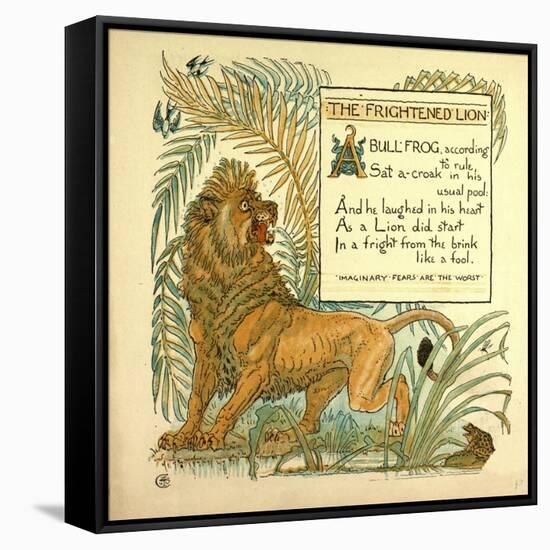 The Frightened Lion-null-Framed Stretched Canvas