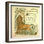 The Frightened Lion-null-Framed Giclee Print