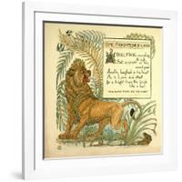 The Frightened Lion-null-Framed Giclee Print