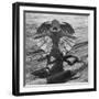 The Frilled Lizard of Australia Opening Its Frill to Ward Off Intruders-Fritz Goro-Framed Premium Photographic Print