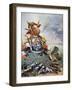 The Frog and the Ox, 1893-Jean De La Fontaine-Framed Giclee Print