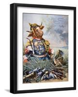 The Frog and the Ox, 1893-Jean De La Fontaine-Framed Giclee Print