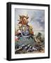 The Frog and the Ox, 1893-Jean De La Fontaine-Framed Giclee Print
