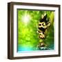 The Frog (Dendrobates Leucomelas) In A Rainforest-Kletr-Framed Art Print