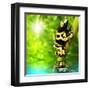 The Frog (Dendrobates Leucomelas) In A Rainforest-Kletr-Framed Art Print