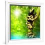 The Frog (Dendrobates Leucomelas) In A Rainforest-Kletr-Framed Art Print