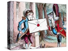 'The Frog Footman delivers the invitation', c1910-John Tenniel-Stretched Canvas