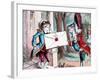 'The Frog Footman delivers the invitation', c1910-John Tenniel-Framed Giclee Print