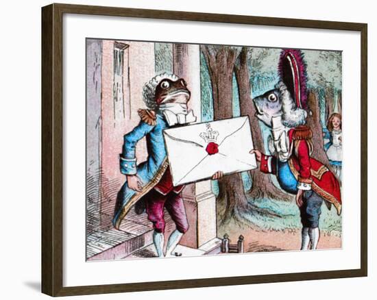 'The Frog Footman delivers the invitation', c1910-John Tenniel-Framed Giclee Print