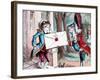 'The Frog Footman delivers the invitation', c1910-John Tenniel-Framed Giclee Print