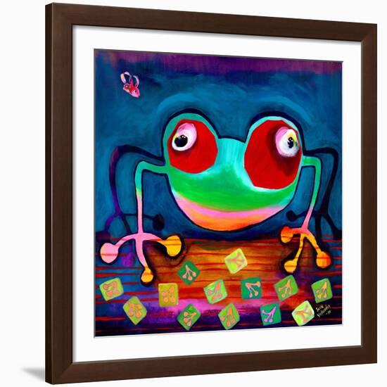 The Frog Jumps-Susse Volander-Framed Art Print