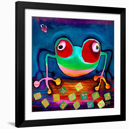 The Frog Jumps-Susse Volander-Framed Art Print