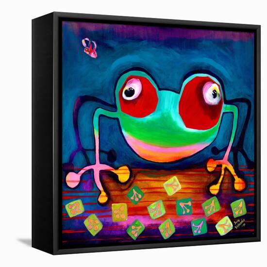 The Frog Jumps-Susse Volander-Framed Stretched Canvas