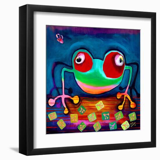 The Frog Jumps-Susse Volander-Framed Art Print