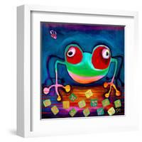 The Frog Jumps-Susse Volander-Framed Art Print