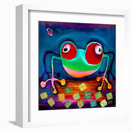 The Frog Jumps-Susse Volander-Framed Art Print