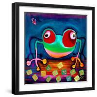 The Frog Jumps-Susse Volander-Framed Art Print