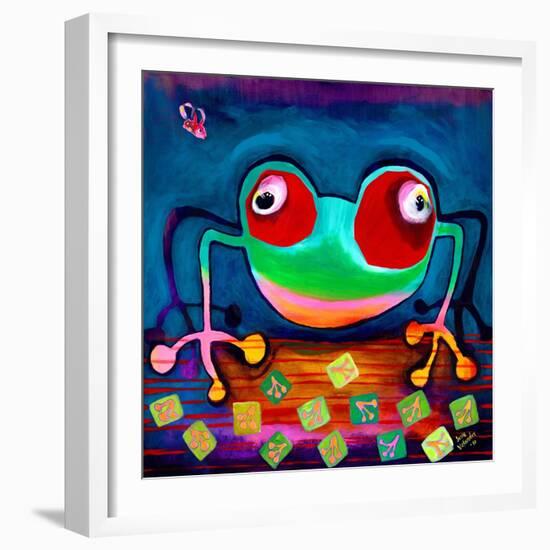 The Frog Jumps-Susse Volander-Framed Art Print