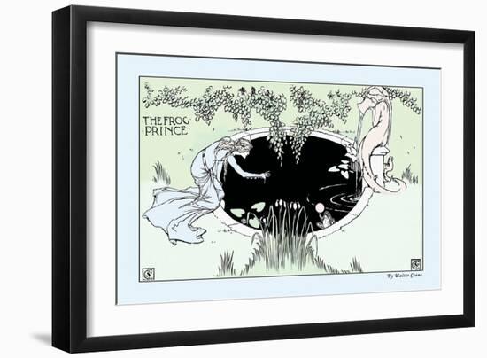 The Frog Prince, The Fountain, c.1900-Walter Crane-Framed Art Print