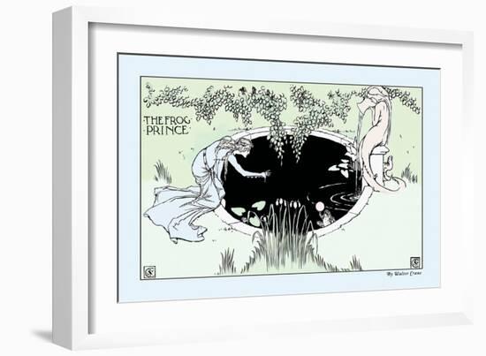 The Frog Prince, The Fountain, c.1900-Walter Crane-Framed Art Print