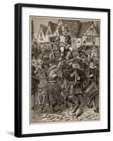 The Frolic of My Lord of Misrule, Illustration from 'Cassell's Illustrated History of England'-English School-Framed Giclee Print