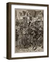 The Frolic of My Lord of Misrule, Illustration from 'Cassell's Illustrated History of England'-English School-Framed Giclee Print